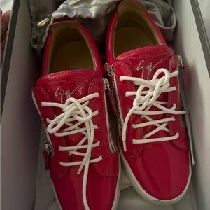 Giuseppe Zanotti Pink Canvas Sneakers Vibrant Low-Top Design